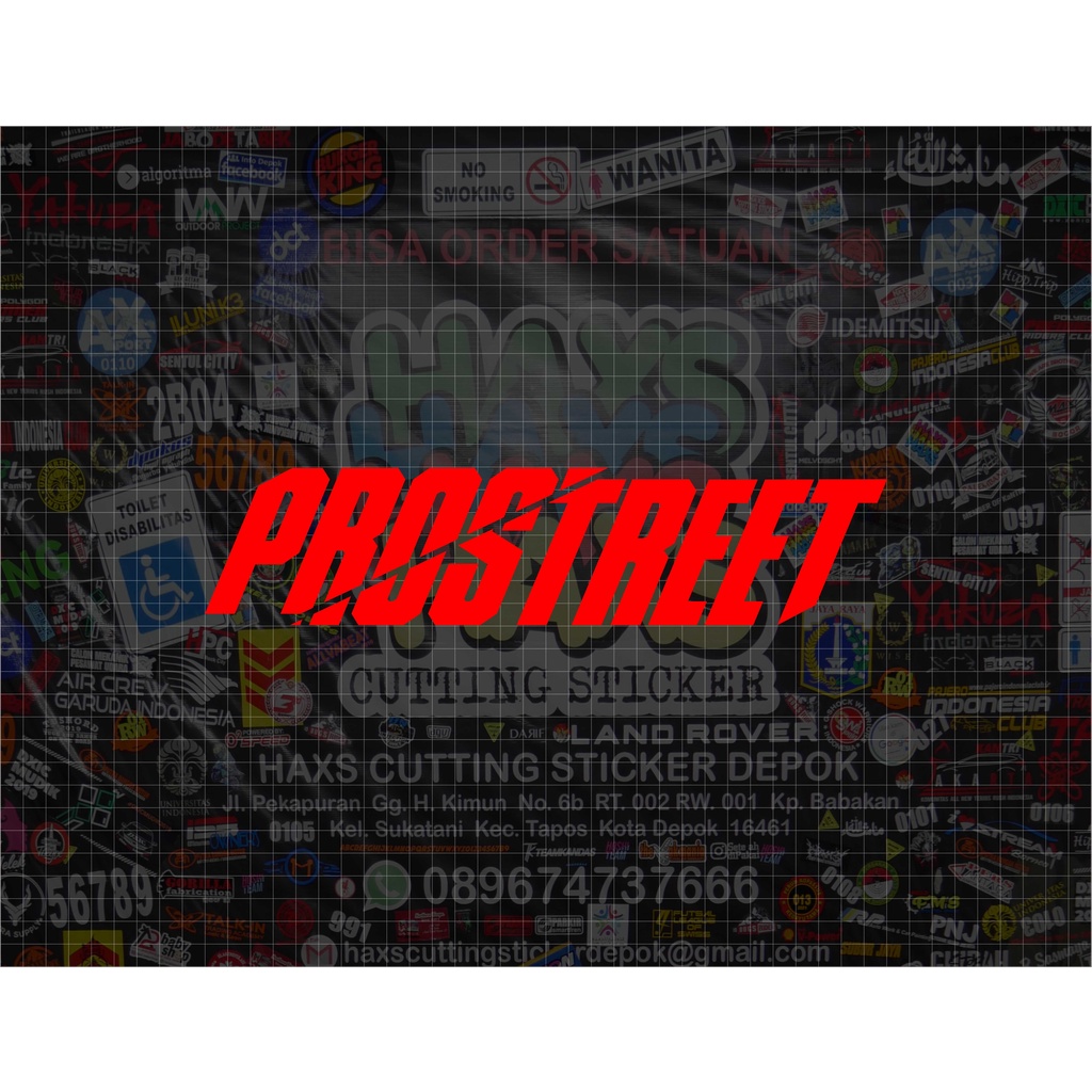 Cutting Sticker Prostreet Ukuran 30 Cm Untuk Mobil dan Motor