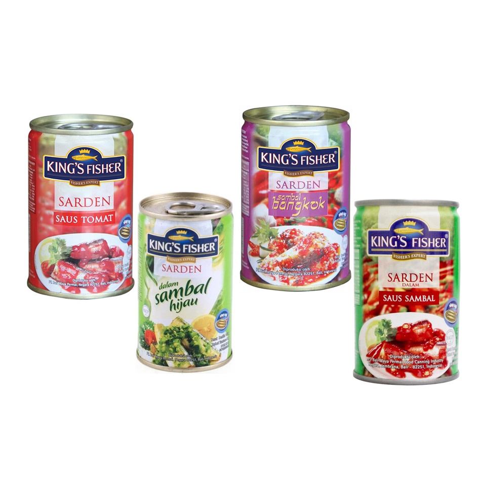 

King's Fisher Sardine 425gr/Ikan Kaleng/Makanan Instan Kaleng