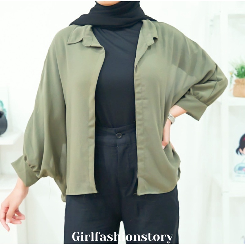 GFS AT FELECIA OVERSIZE SEETHROUGH OUTER-CERUTY ARMY