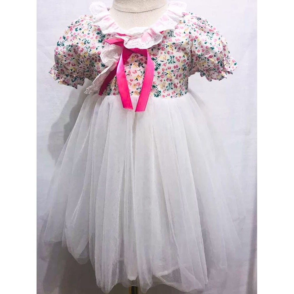 Promo !! Dress anak perempuan / dress king kid / Dress floria pinky classic import uk 1-3th