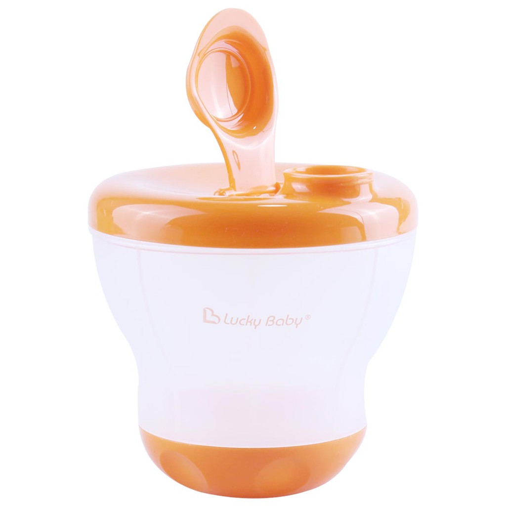 Lucky Baby Deluxe Milk Powder Container Tempat Susu Formula Dispenser - Orange