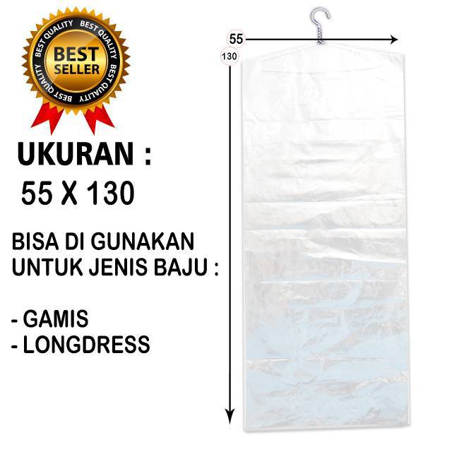 Paket 3 Lusin Plastik Baju Gantungan Uk 100 Dan 130