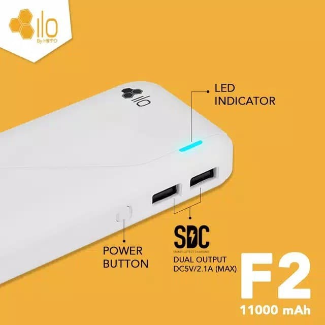 [COD] POWER BANK HIPPO ILO F2 6600MAH / POWERBANK ORIGINAL