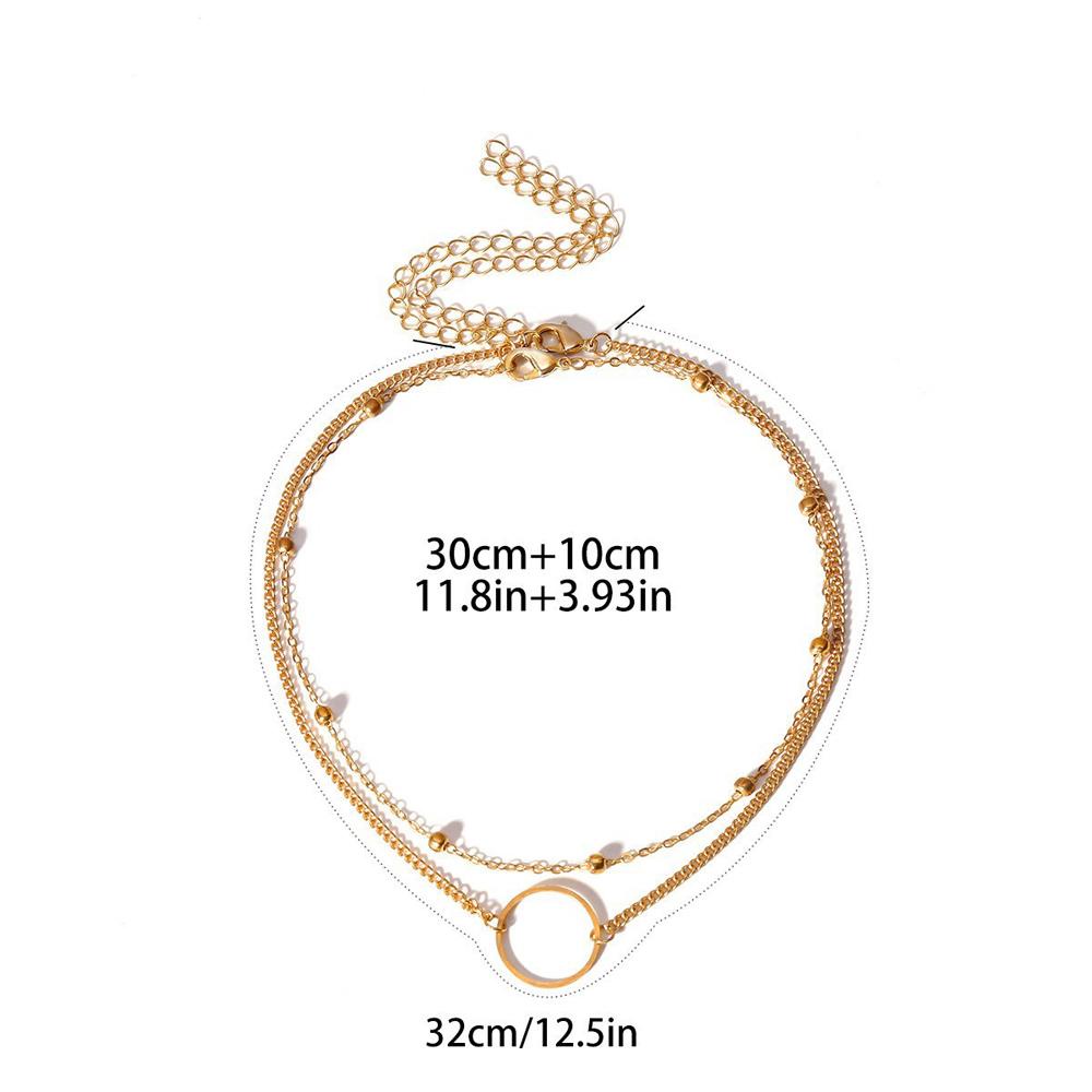 Nickolas1 Kalung Rantai Fashion Perhiasan Adjustable Wanita Geometris Temperamen Gadis Choker