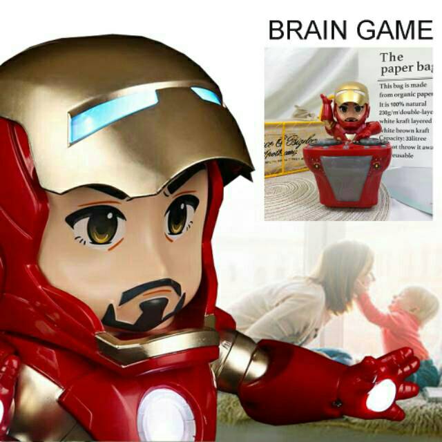 Mainan Robot Dance DJ Ironman Dengan Musik Dan Lampu