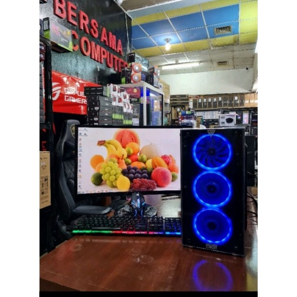 Orderan khusus Pc gaming editing core i7 2600 ram16 gb ssd 256gb vga 4 gb Led 24 samsung Curved