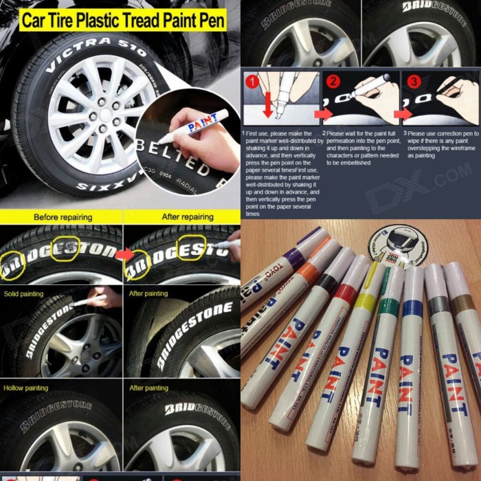 Spidol Ban TOYO / VAUTO Paint Marker Original Warna Warni Mobil Motor