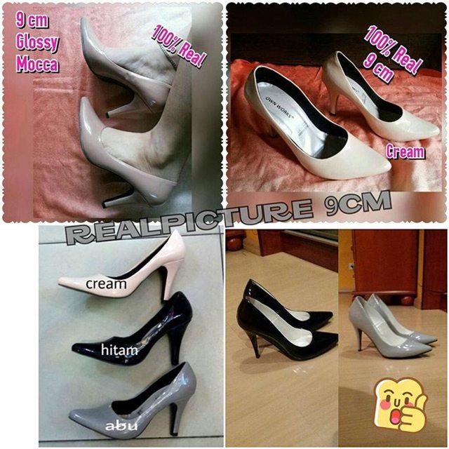 (FREE ONGKIR) GAMBAR ASLI CANTIK BGT HEELS 5CM BASIC SUPER 