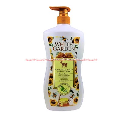 White Garden Royal Jelly 1100ml Honey and Goats Milk Apple Stem Cell Whitegarden Sabun Untuk Kulit Kering Madu Stemsel