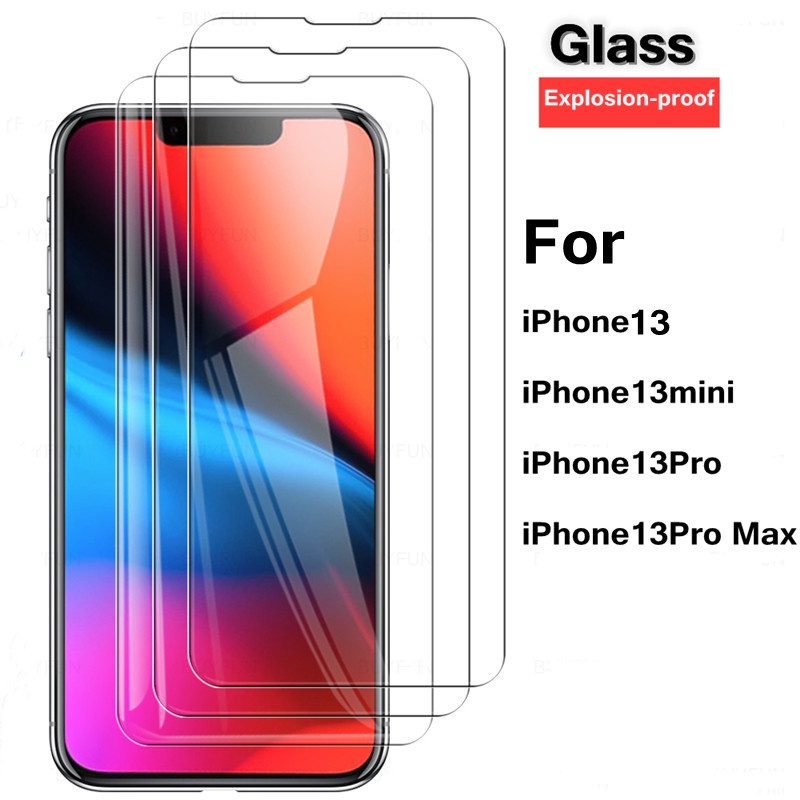 Transparent Tempered Glass for Compatible For iPhone 13/13 mini/13 Pro/13 Pro Max Protective Phone Film