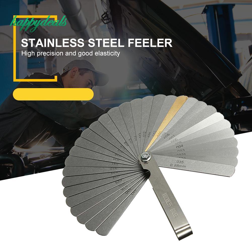 Stainless Steel Feeler Gauge Spark Plug Gap Tool Dual Marked Metric and