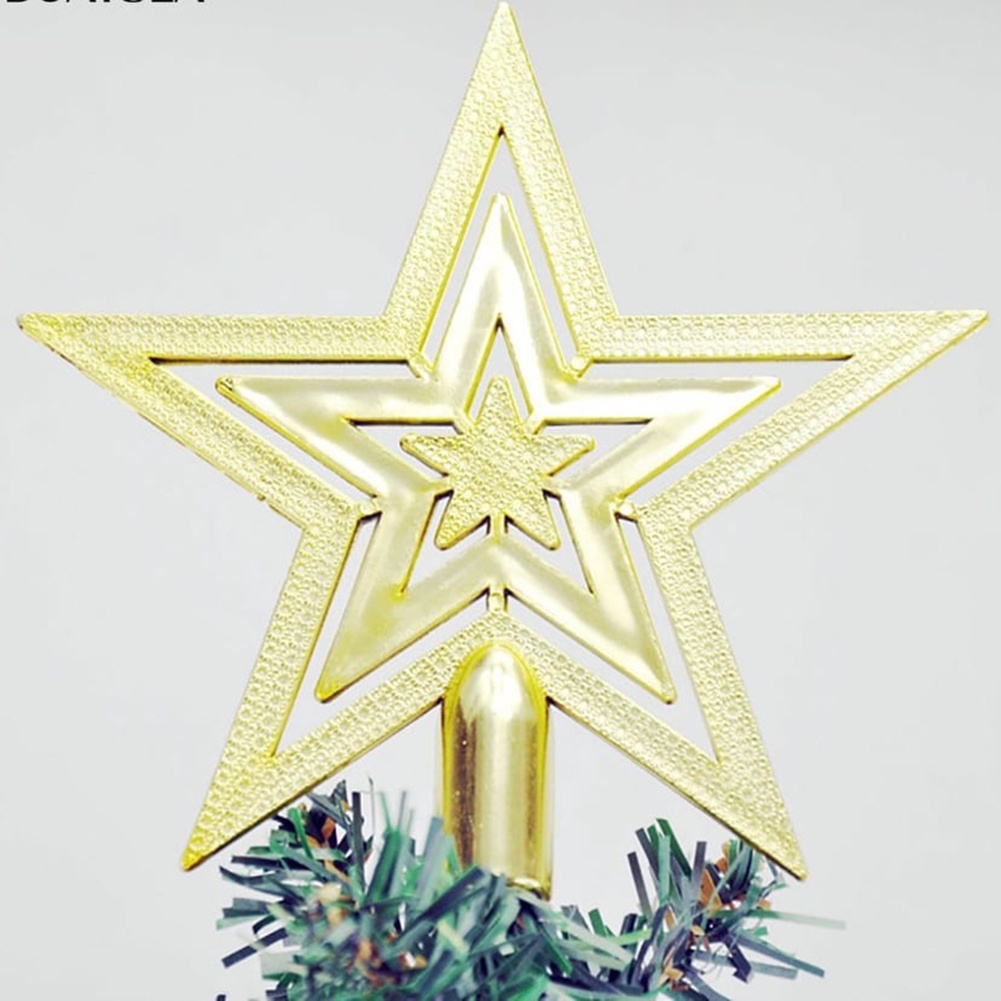 20cm Christmas tree top star five-star Christmas ornament tree top star golden top star Christmas tree pendant ornaments OW