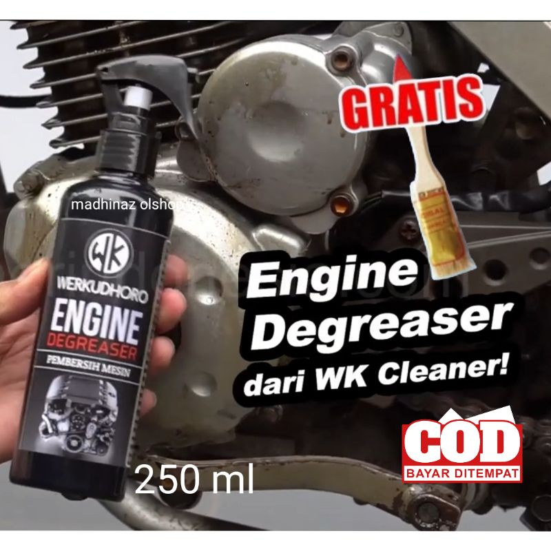 pembersih mesin motor mobil engine degreaser penghilang kerak karat mesin gratis kuas