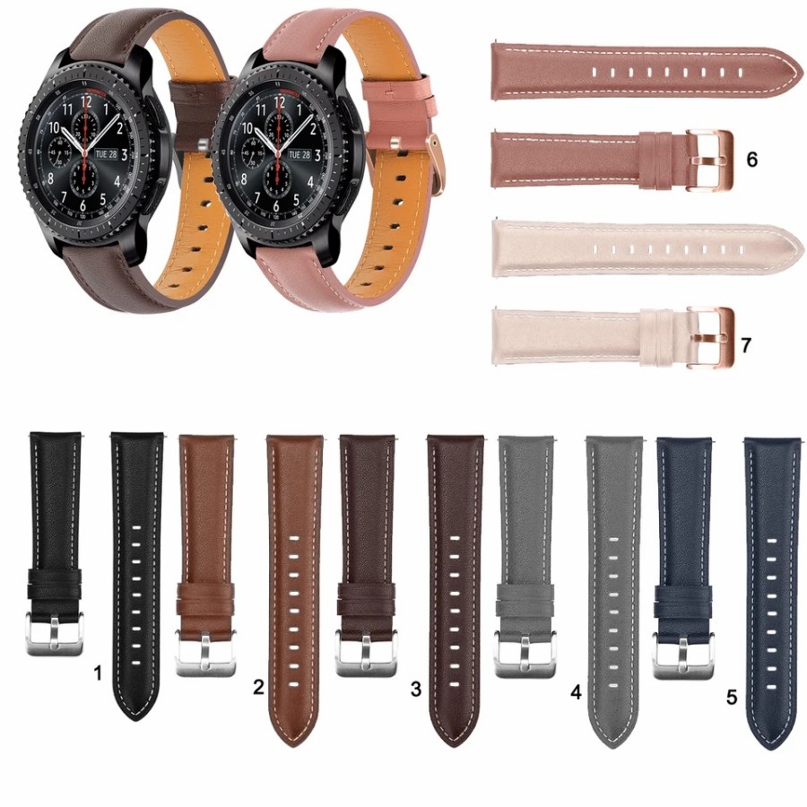 STRAP TALI JAM TANGAN - RUBBER STYLE LEATHER PREMIUM 46MM - FOR SAMSUNG GALAXY WATCH S3 FRONTIER