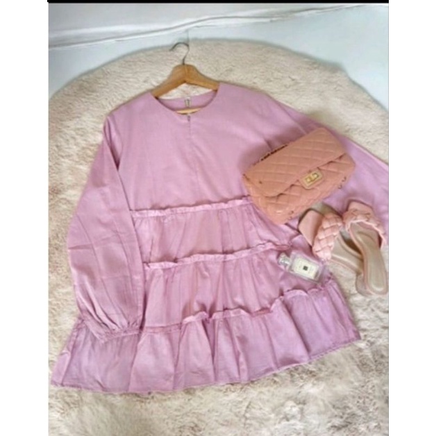 new bukan preloved vanilla hijab clara blouse bukan scarf vh pl