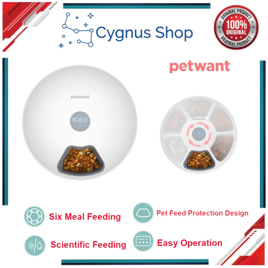 PETWANT F6 Automatic Cat Dog Smart Feeder Tempat Makanan Hewan Otomatis