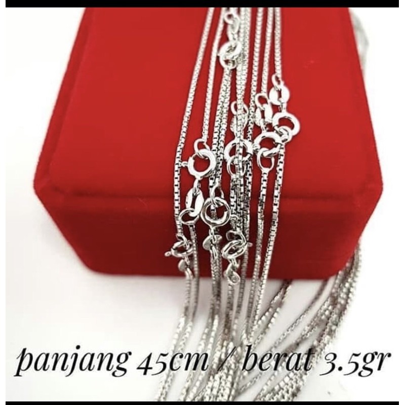 kalung italy perak 925 lapis emas putih kalung pria kalung wanita perak S78