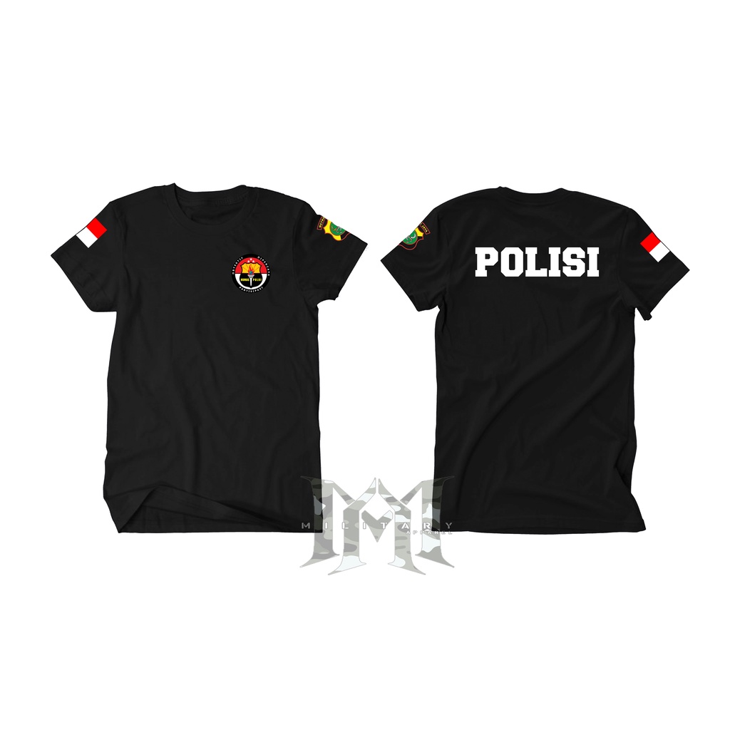 Kaos pria polisi lengan pendek