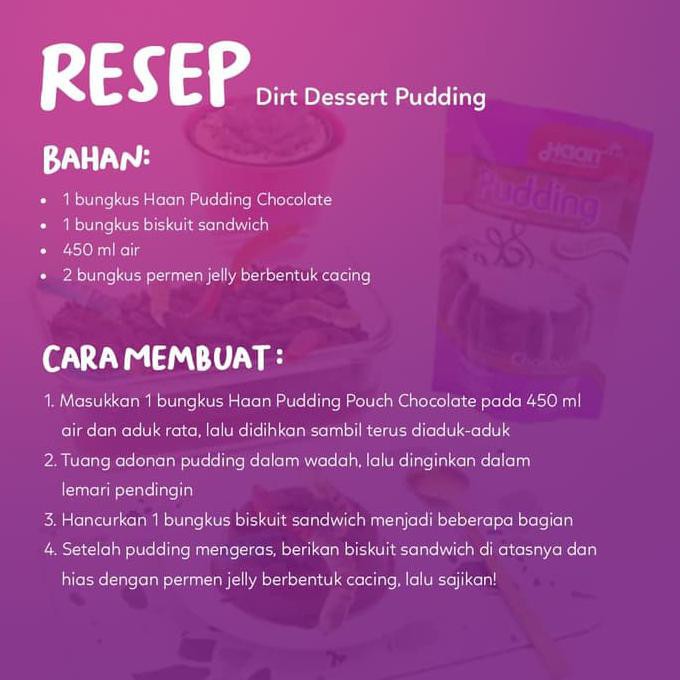 

Toko-Bahan-Kue- Haan Pudding Pouch Chocolate -Terlengkap-Termurah-Dijamin.