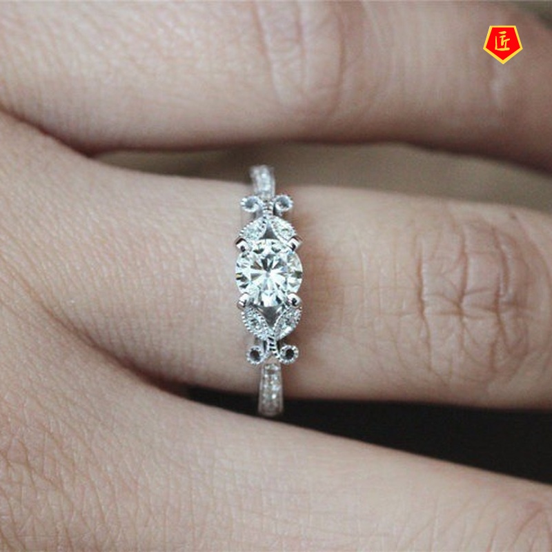 [Ready Stock]Fashion Diamond Flower Ring Exquisite Personality