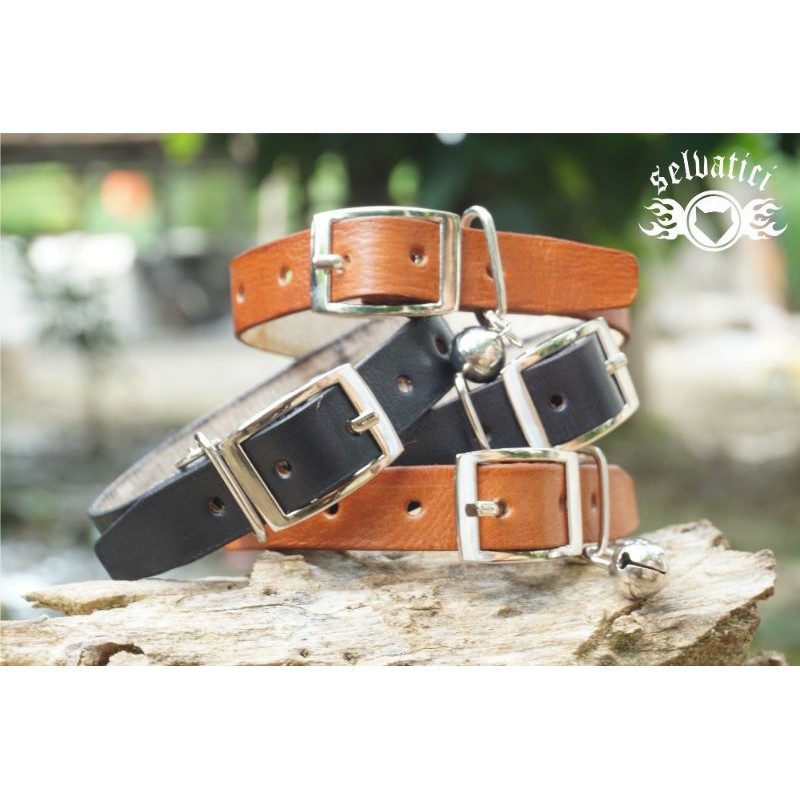 Kalung musang kalung kucing kalung kelinci pet bahan kulit premium gratis lonceng ( Selvatici )