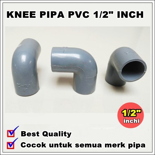 KNEE 1/2&quot; inch TRILLIUN ELBOW Keni Bengkok Sambungan Paralon Pipa Pvc