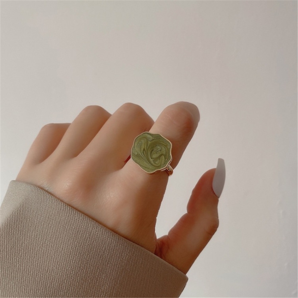 【COD Tangding】Personalized INS Drop Oil Ring Creative Irregular Ring Korea Fashion Accessories Jewelry