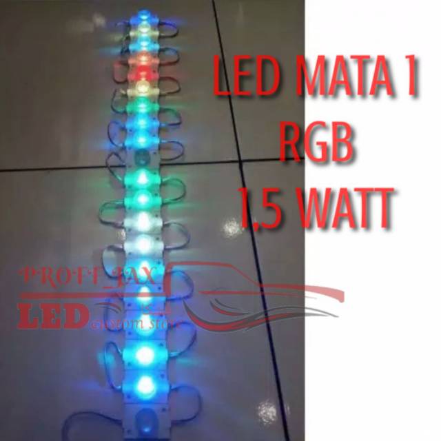Lampu kolong / bak LED modul mata 1 RGB otomatis 24 volt truk bus 12 volt motor mobil