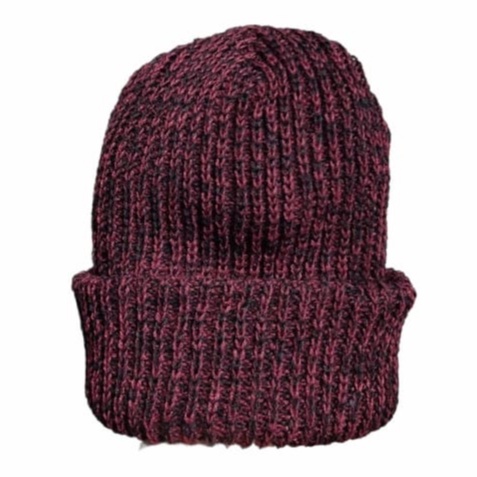 Beanie Hat OVERLIMIT Pria Wanita | Topi Rajut Distro | Bennie Hat Dewasa Tebal-Maroon Two Ton