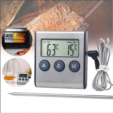 Thermometer Timer Masak Digital Termometer Cooking Suhu Air Masakan Obat Dapur TP101 Dapur Meat D24