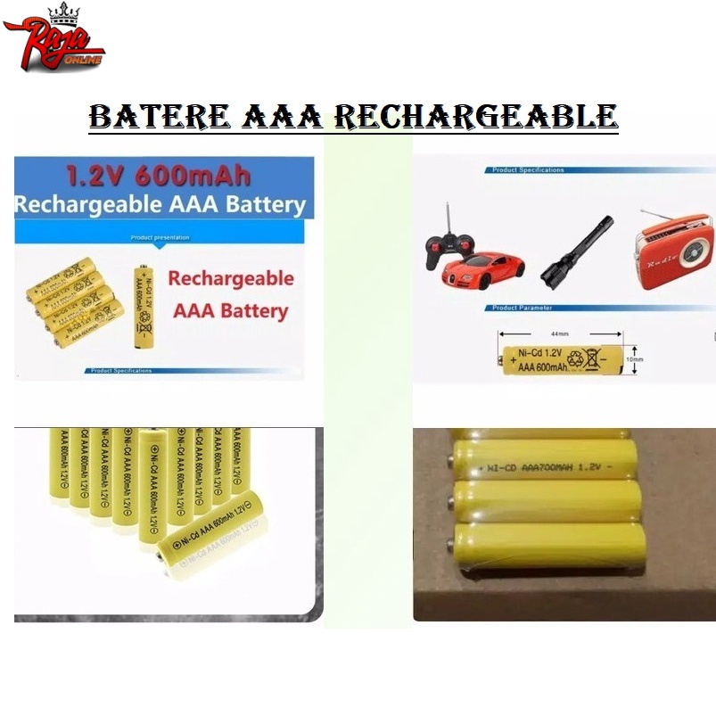 BA3 Baterai AAA Rechareable  1,2 V- Batere Cas Kuning AAA