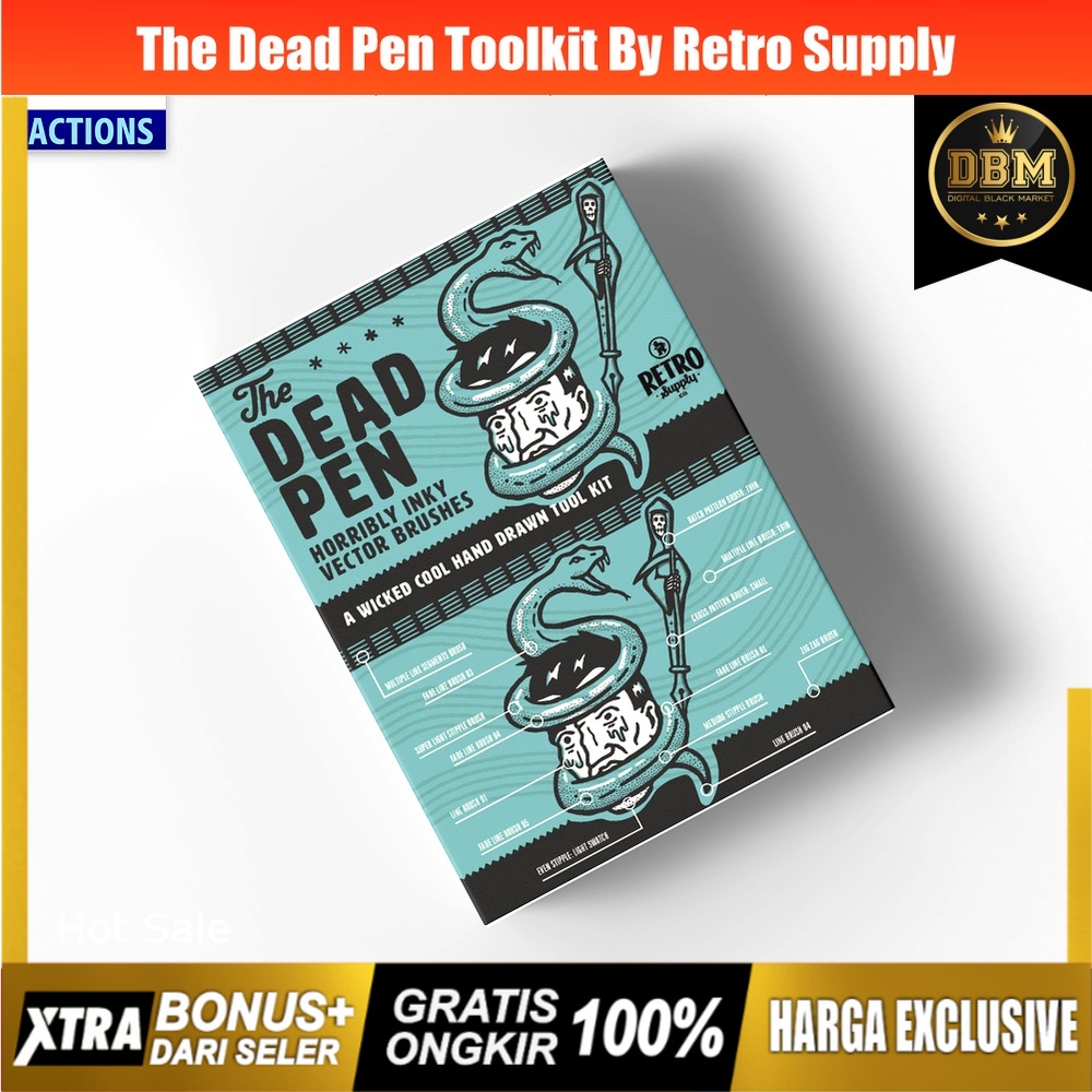The Dead Pen Toolkit by Retro Supply - Adobe Illustrator