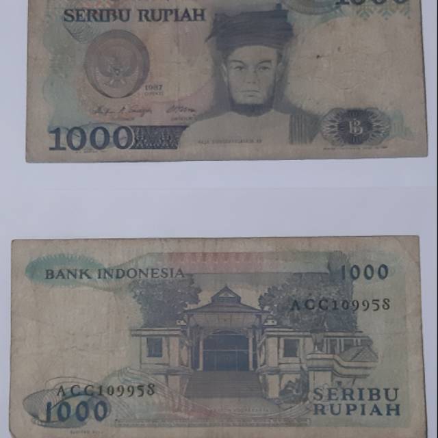 

UANG KERTAS KUNO 1000 RUPIAH 1987