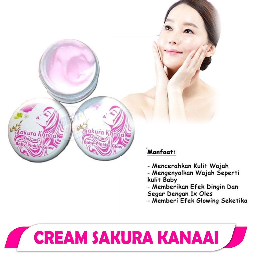 Cream Pemutih Wajah Glowing Cepat - SAKURA KANAAI Baby Pinkiss Cream Jelly Glowing