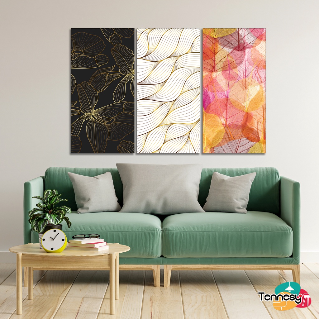 TENNESY HIASAN DINDING WALL DECOR BUNGA TROPICAL MINIMALIS 15x30CM PAJANGAN POSTER DEKORASI DINDING KAMAR RUMAH