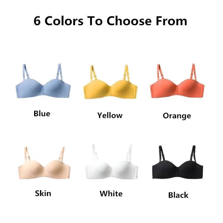 Bra Bralette Push Up Seamless Tanpa Kawat Warna Polos untuk Wanita bh-1