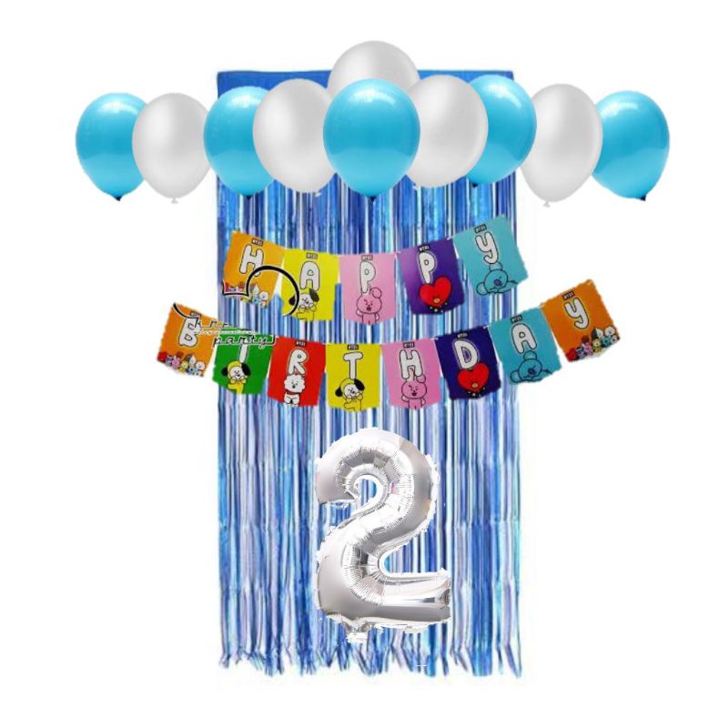 set dekorasi ulang tahun bt21