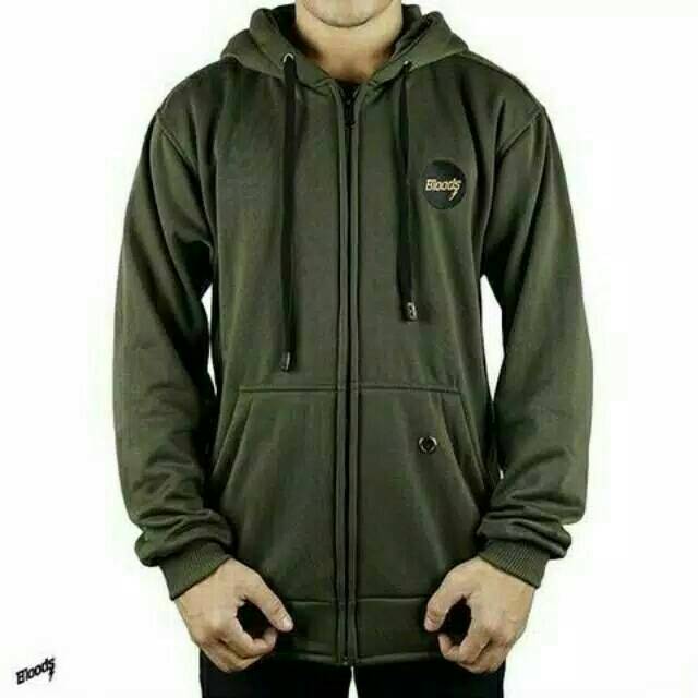 Hoodie Bloods hijau army