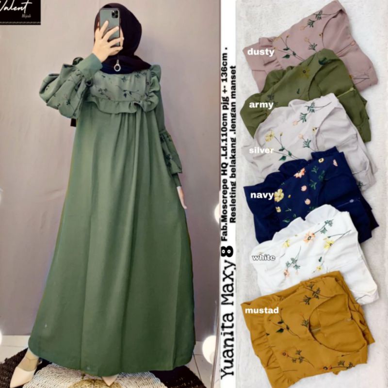 GAMIS/YUANITA MAXY DRESS 8 JUMBO MOSCRAPE ALLSIZE FIT TO XXL