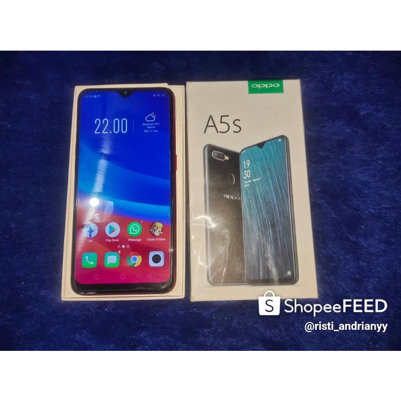 OPPO A5S RAM 3/32 FULLSET (Second/bekas)