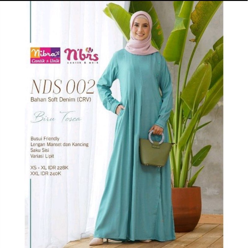 GAMIS NIBRAS NDS 002 BIRU TOSCA