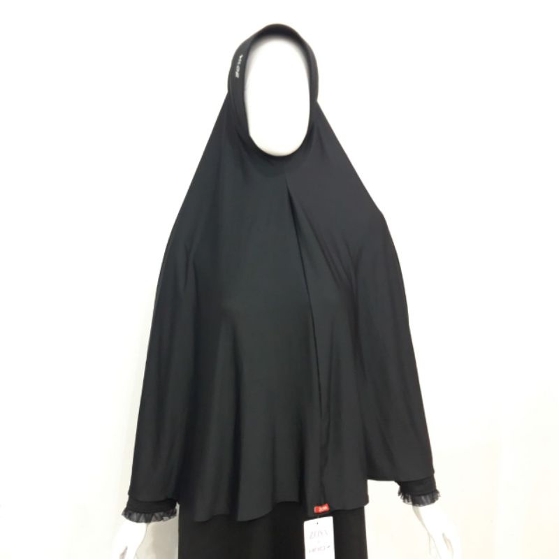 Bergo Zoya Marsha Glittering Hitam All size