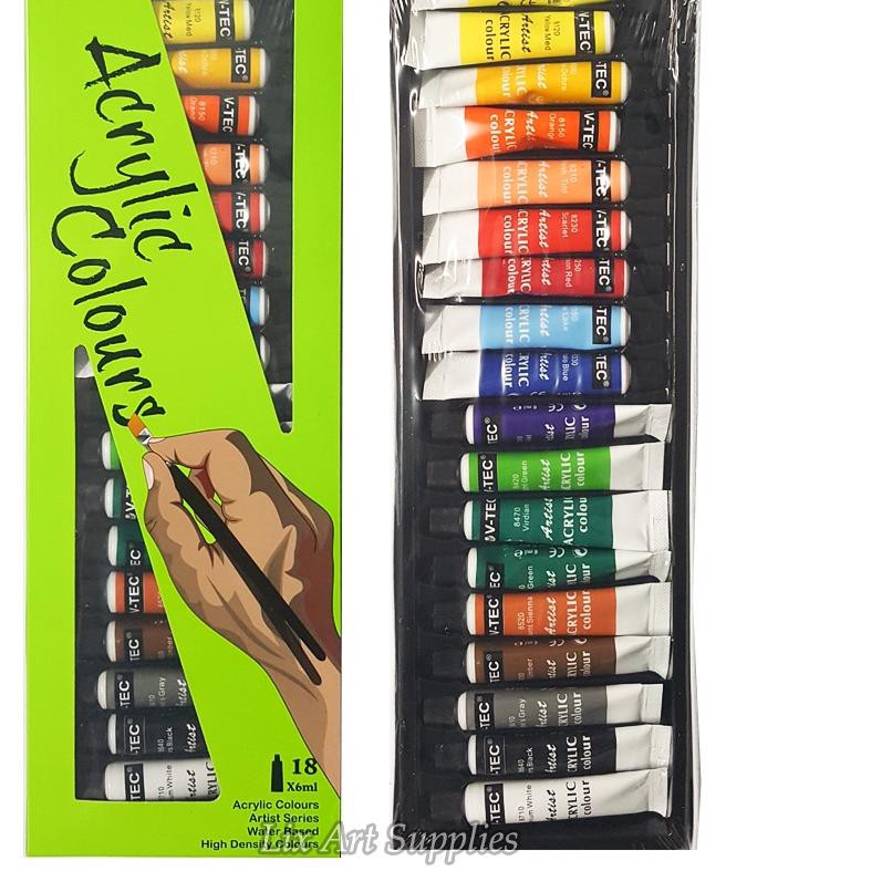 

Termurah!! KODE-234 V-Tec Acrylic Color Set 18 - 618A/ Cat Akrilik Cat Akrilik Set 18x6ml