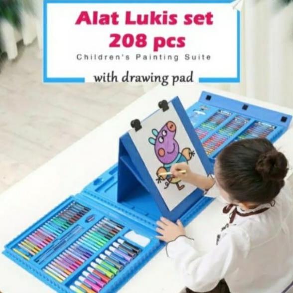

CRAYON ANAK SET ISI 208 PCS / ALAT LUKIS SET ANAK 208 PCS - MERAH MUDA