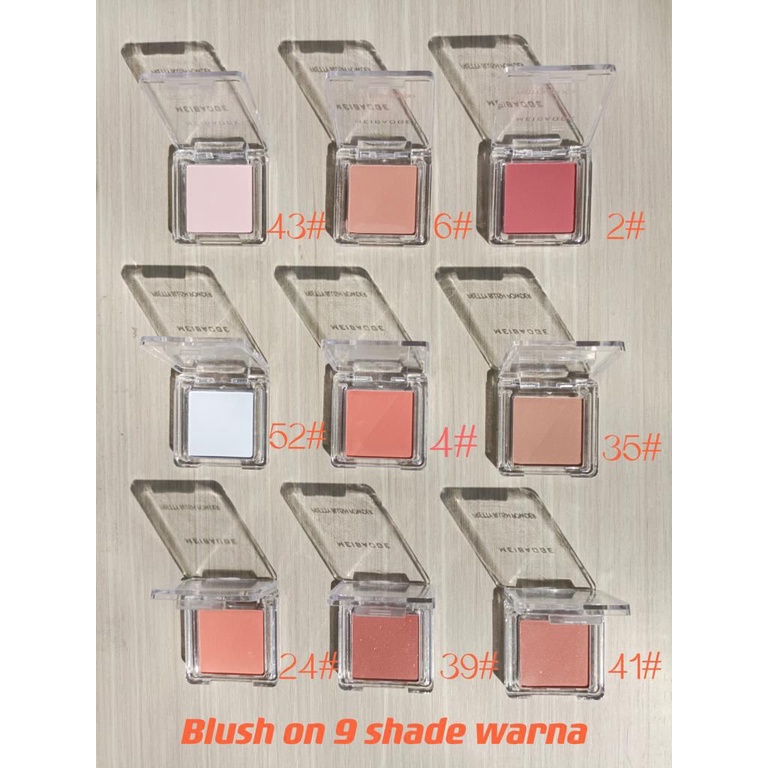 Blush on 1 Kombinasi Warna High Impact Long wear Creamy Blendable Texture 9 shades