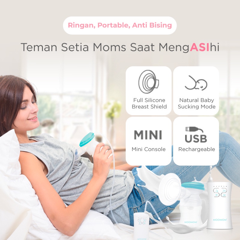 MOOIMOM Pompa ASI Elektrik Natural Comfort Electric Breast Pump