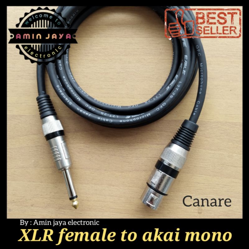 kabel mic kabel microphone jack xlr female to jack akai