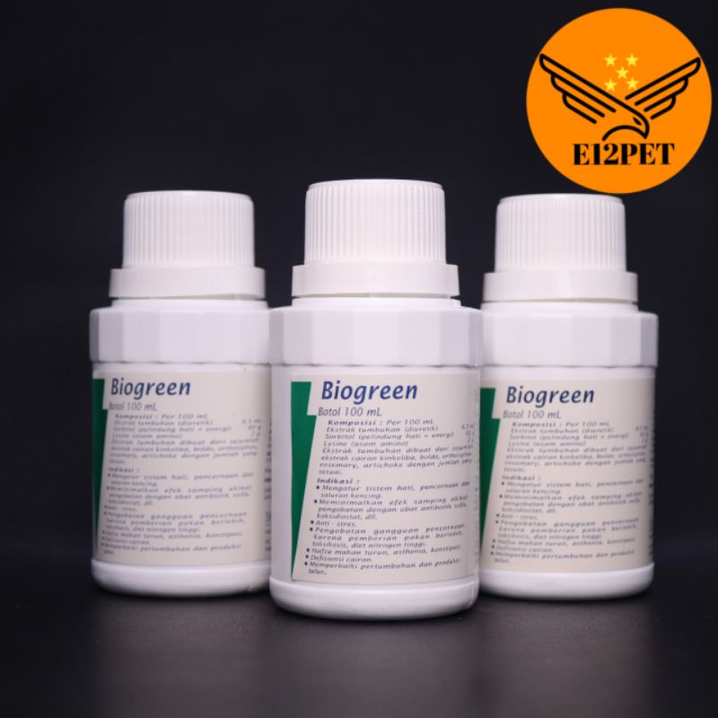 Biogreen 100 ml Suplement Herbal Sorbitol Lysine Cat / Dog / Ayam/Merpati/Sapi