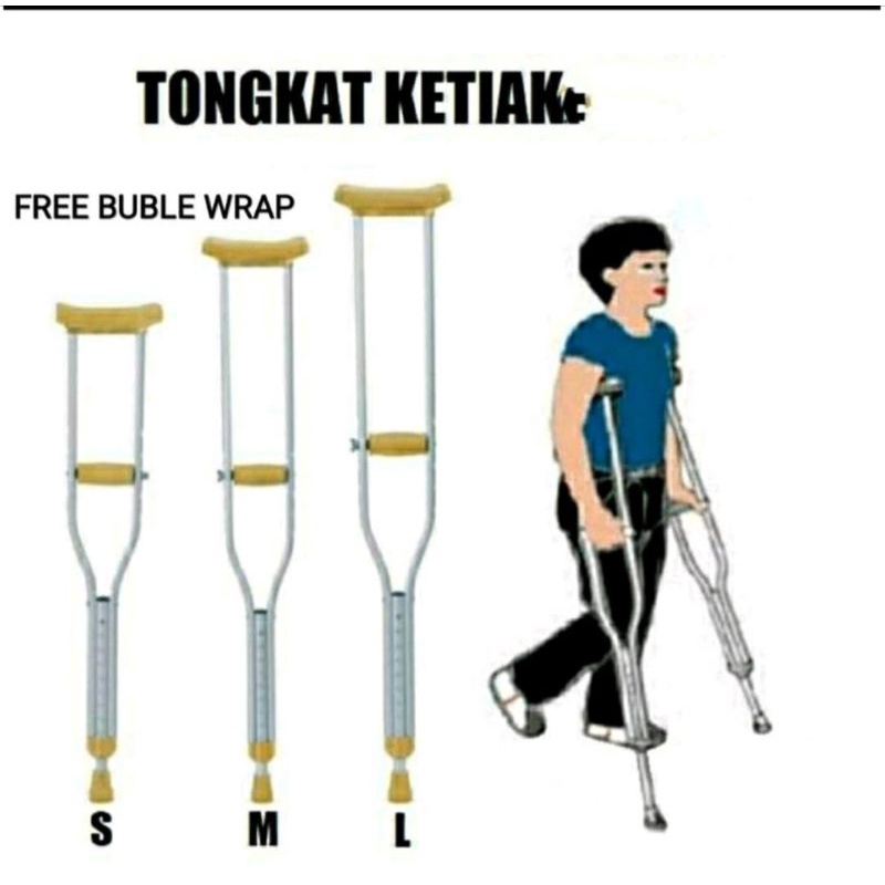 Tongkat Ketiak / Tongkat Kruk ( hrg Satuan )