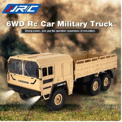RC Car Military Truck JJRC Q-64 Q64 Truk Perang 1/16 6WD Off Road RTR